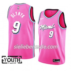 Kinder NBA Miami Heat Trikot Kelly Olynyk 9 2018-19 Nike Pink Swingman